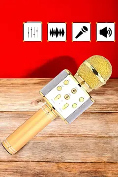 Şarjlı ve Uzun Pil Ömürlü Karaoke Mikrofon USB Bellek Destekli Profesyonel Ses