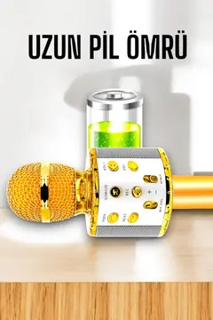 Kablosuz Bluetooth Karaoke Mikrofon USB ve AUX Girişli Yüksek Ses Kalitesi