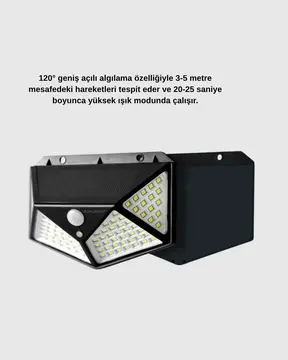 Solar Güçlü 100 LED Bahçe Lambası – Enerji Tasarruflu Suya Dayanıklı ve Geniş Açılı Işık