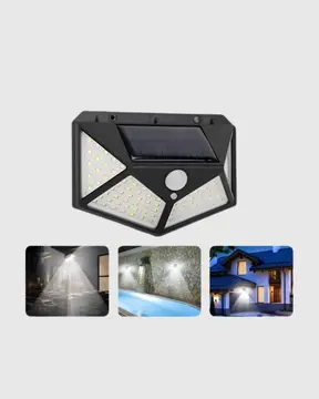 Güneş Enerjili 100 LED Dış Mekan Lamba – Hareket Sensörlü 2200mAh Bataryalı Solar Aydınlatma