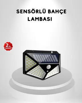 100 LED Güneş Enerjili Bahçe Lambası – PIR Sensörlü IP65 Su Geçirmez Dış Mekan Aydınlatma