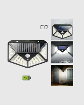 100 LED Güneş Enerjili Bahçe Lambası – PIR Sensörlü IP65 Su Geçirmez Dış Mekan Aydınlatma