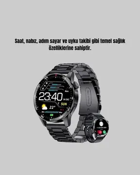 100mAh Şarjlı Akıllı Saat – Mesaj Bildirimi Müzik Kontrolü ve Ergonomik Tasarım