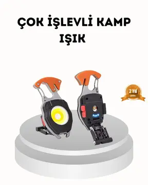 Şarj Edilebilir Çok Amaçlı Mini Fener – Güvenlik Düdüklü Kompakt ve Hafif Tasarım