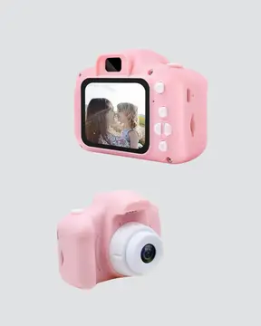 Çocuklar İçin Mini Dijital Kamera – 1080p HD 2.0 İnç Ekran Komik Filtreli ve Şarjlı