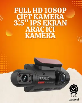 WiFi Destekli Araç Kamerası – 3 inç Ekran 1080P Ön ve 720P İç Kamera