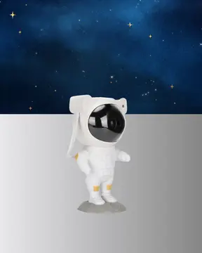 Astronot Şekilli Galaxy Projeksiyon Lambası Nebula Efektli Dekoratif Lamba