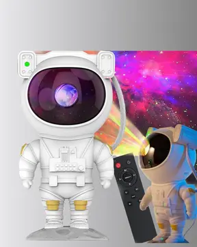 Astronot Yıldız Projeksiyon Lambası 8 Efektli Uzaktan Kumandalı Gece Işığı