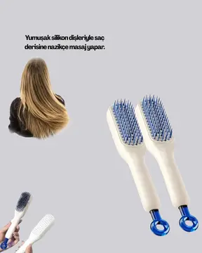 Otomatik Temizlemeli Saç Fırçası – Ergonomik Tasarım Masaj Etkili Elektriklenmeyi Önleyici
