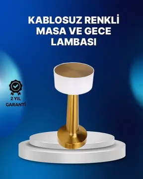 Kablosuz Dokunmatik Masa Lambası – Şık Modern Metal Gövde USB Şarjlı