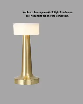 Modern USB'li Kablosuz Masa Lambası – Minimalist Tasarım 3 Farklı Parlaklık