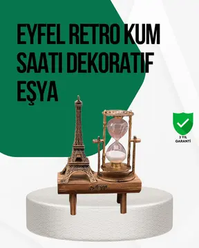 Ahşap Kum Saati – Vintage Tasarımlı Masa Dekoru