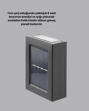 Dış Mekan Güneş Paneli ile Aydınlatma Lambası