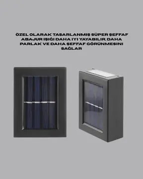 Şeffaf Abajurlu Duvar Tipi Solar Işık
