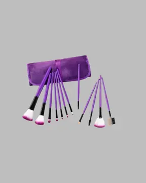 Fondöten Allık ve Far Uygulamalarına Uygun 12 Parça Makyaj Fırça Takımı Ergonomik Saplı