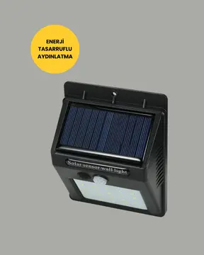 Montajlı Güneş Enerjili Duvar Tipi Aydınlatma – 8 Saat Çalışma Süresi