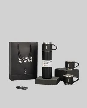 304 Çelik Termos Seti | 2 Bardaklı 500 ml Uzun Süre Isı Koruma