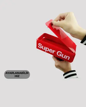Dolar Boyutunda Kâğıt Atışı Yapan Pil ile Çalışan Oyuncak Tabanca