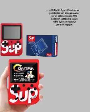 Çocuklar İçin 400 Retro Oyunlu Konsol