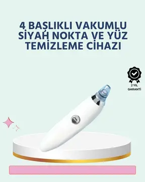 Cilt Dostu Vakumlu Siyah Nokta Temizleyici – Siyah Nokta Yağ ve Makyaj Kalıntılarına Karşı