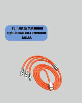 Çinko Alaşımlı Uçlu 120 W Şarj Kablosu – Dolaşmaya Dayanıklı 12 m USB Kablo