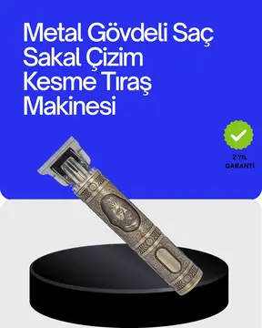 Kompakt Tasarımlı Güçlü Motorlu Saç sakal Kesme Makinesi ve 4 Kılavuz Tarak