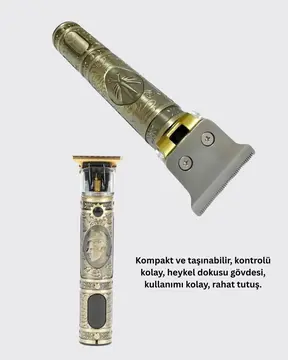 Kompakt Tasarımlı Güçlü Motorlu Saç sakal Kesme Makinesi ve 4 Kılavuz Tarak