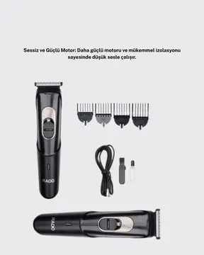 Ergonomik Tasarımlı 3 Taraklı Profesyonel Şarjlı Saç Sakal Tıraş Makinesi