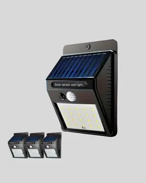 Solar Güneş Enerjili Hareket Sensörlü 4 Taraflı Bahçe Lambası – IP65 Su Geçirmez 100 LED