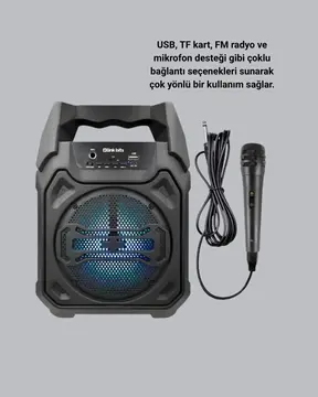 10W Gücünde Kablosuz Hoparlör – Şarjlı FM Radyolu ve Taşınabilir