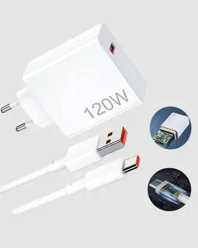 120W Süper Hızlı Şarj Adaptörü – Type-C Kablo Dahil Yüksek Voltaj Korumalı