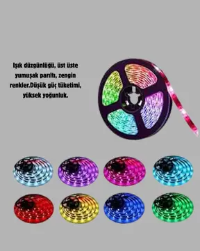 RGB Smart Şerit LED – TV Arkası ve Dekoratif Alanlar İçin Işık Şeridi