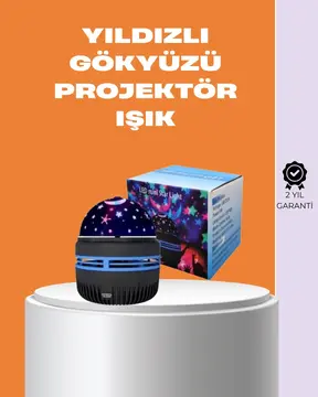 Star Master Galaxy Projektör – 360° Dönebilen Gece Lambası Dekoratif Ambiyans Işığı