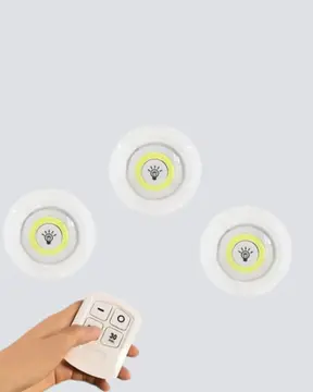 Kablosuz Gün Işığı 3’lü LED Spot Lamba Kumandalı