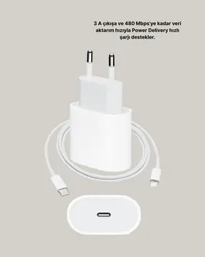 iOS Uyumlu 20W USB-C Hızlı Şarj Cihazı Telefon ve Tablet İçin