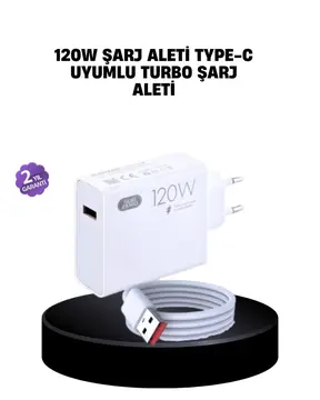 120W Mi Turbo Destekli Hızlı Şarj Cihazı Type-C Uyumlu Akım Korumalı