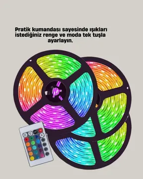 Müziğe Duyarlı Renkli Smart Şerit LED Işık USB Bağlantılı Ambiyans Aydınlatma