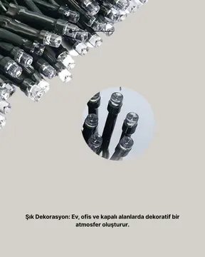 Animasyonlu LED Işıklı 10 Metre Uzaktan Kumandalı Dekoratif Işık