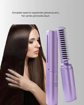 Taşınabilir Saç Düzleştirici Tarak – Ayarlanabilir Isı Kontrollü