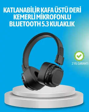 Deep Bass Destekli Kablosuz Katlanabilir Kulak Üstü Kulaklık