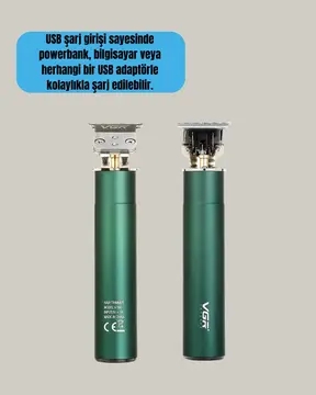 Koyu Yeşil Profesyonel Metal Gövdeli Saç Kesme Makinesi