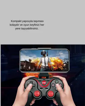Telefon Tablet ve PC İçin Çok Fonksiyonlu Bluetooth Gamepad