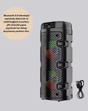 Uzun Pil Ömrü Sunan Kablosuz Bluetooth Hoparlör
