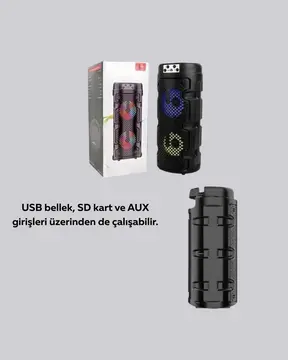 USB SD Kart ve AUX Girişli Taşınabilir Hoparlör