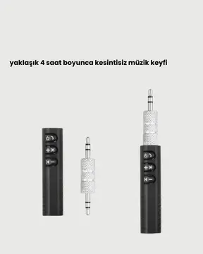 Hızlı Şarjlı Bluetooth Ses Alıcısı – Ev Araç ve Ofis İçin