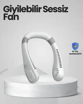 Çocuk ve Yetişkinler İçin Güvenli Şarjlı Boyun Fanı