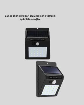 4 Modlu Solar LED Bahçe ve Garaj Lambası