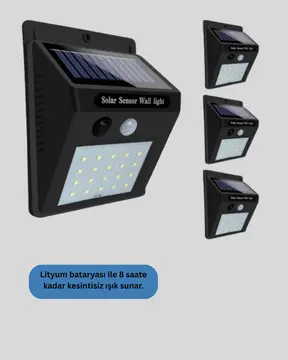 4 Modlu Solar LED Bahçe ve Garaj Lambası
