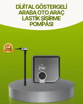 Dijital Ekranlı Taşınabilir Akıllı Araç Hava Kompresörü