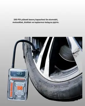 Çok Fonksiyonlu Araç Bisiklet Top Uyumlu Elektrikli Hava Pompası